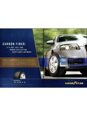 2006 Goodyear Eagle Tires Audi A6 2 Page Vintage Print Ad Man Cave Wall Art